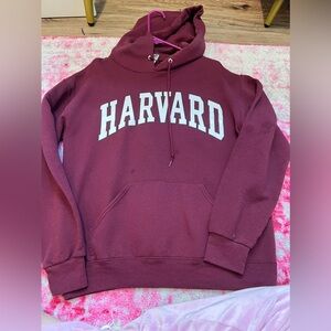 HARVARD MERCH HOODIE - MAROON RED